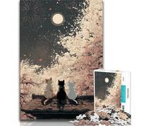 Puzzle 1000 pièces Trois Chats pour Adultes, pour soulager Le Stress et Offrir à Toute la Famille (38x26cm)