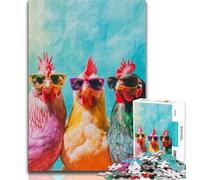 Puzzle 1000 pièces Trois Coqs pour Adolescents, Jouet éducatif et éducatif, idéal comme Cadeau pour Toute la Famille 50x75cm