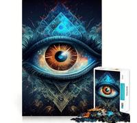 Puzzle 1000 pièces Troisième Œil pour Adultes, Un Jeu de logique Pure, Un Cadeau paisible et réconfortant 38x52cm