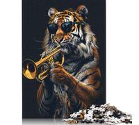 Puzzle 1000 pièces Trompette du Tigre pour Adultes, difficulté : renforce Les Relations Entre Les Membres de la Famille (1000 pièces, 38 x 26 cm)