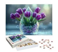 Puzzle 1000 Pièces Tulipe, Puzzle 1000 Pièces Adultes et Enfants, Puzzles Bois avec Une Boîte d'emballage Exquise, Jeu Éducatif Puzzles Fleur, Decoration Maison, Cadeau Femme, Cadeau Homme, -8659