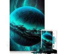 Puzzle 1000 pièces Turquoise Uranus Planète Assemblage Parfait Jeu d'art et de Réflexion Jouet de Détente Amusant Cadeau d'anniversaire Idéal pour Se Déconnecter (50x75cm)