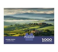 Puzzle 1000 Pièces Tuscany Landscape with Farmhouse Puzzle Adulte, Casse-tête, Découpe De Précision, Cadeau Unique pour Anniversaire Et Noël 52x38cm/1000pcs