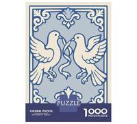 Puzzle 1000 Pièces Two Doves with Ribbon Puzzles pour Adultes Améliore La Mémoire Interaction Parent-Enfant Casse-tête Jeux De Société 70x50cm/1000pcs
