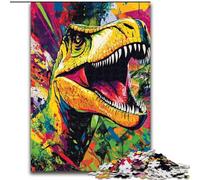 Puzzle 1000 pièces Tyrannosaurus Rex Graffiti, à partir de 14 Ans, décoration d'intérieur, Cadeau pour Toute la Famille et Les Amis (Taille 50x75cm)