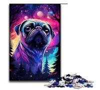 Puzzle 1000 pièces « Un Chien glorieux » pour Adultes Cadeau de Noël avec Père Noël pour Adolescents de 14 Ans et Plus 75 x 50 cm