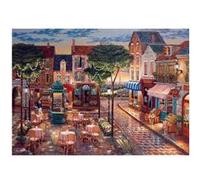 Puzzle 1000 pieces un soir a paris peinture adulte - ville romantique art - qualite premium - set detente décoration et carte