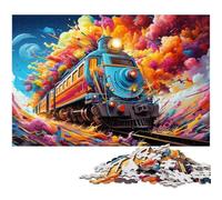 Puzzle 1000 pièces Un Train Qui Peut Voyager à Travers des Puzzles pour Adultes Parfait pour s'amuser en Famille, Jeux de société, Cadeaux de fête d'anniversaire 26 x 38 cm / 10,23 x 14,96 Pouces