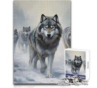 Puzzle 1000 pièces « Une Meute de Loups » - Jeu intellectuel et éducatif - Cadeau de Noël Secret - Dimensions : 50x75cm