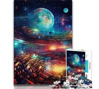 Puzzle 1000 pièces Univers coloré pour Adultes, 1000 pièces, réduction du Stress, Interaction Parent-Enfant intéressante, 26x38cm