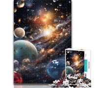 Puzzle 1000 pièces Univers coloré Puzzles 1000 pièces pour Adolescents et Adultes, avec Affiche Assortie et fiche de Questions pour Les 14 Ans et Plus 50x75cm