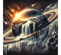 Puzzle 1000 pièces Univers Fantastique Cascade,Puzzles pour Adultes Jeux d'activités Familiales,Puzzle à Faire Soi-même pour Décoration Murale de la Maison