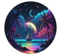 Puzzle 1000 pièces Univers Jupiter 1000 pièces Puzzles Ronds pour Adultes, Adolescents et Famille - Jeu de réflexion DIY 67,5 x 67,5 cm