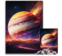 Puzzle 1000 pièces Univers Jupiter, Jeu interactif Familial, Cadeau Artisanal avec Illustrations colorées 50x75cm/19,68x29,52 Pouces