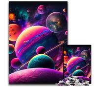 Puzzle 1000 pièces Univers Planète Puzzles Difficiles pour Adultes Défi cérébral Cadeau Activité éducative pour Adolescents 50x75cm/19,68x29,52 Pouces