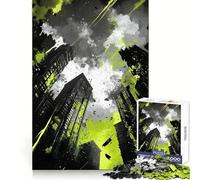 Puzzle 1000 pièces Urban Chaos Développe l'habileté mentale, stimule en Douceur, s'emboîte Parfaitement, (50x75cm)