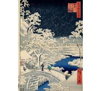 Puzzle 1000 Teile - Utagawa Hiroshige - Drum Bridge at Meguro and Sunset Hill, 1857"
