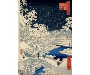 Puzzle 1000 pièces - Utagawa Hiroshige - Drum Bridge at Meguro and Sunset Hill, 1857