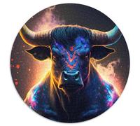 Puzzle 1000 pièces Vache Mutante, Puzzle Rond 1000 Pièces, Décoration Artisanale, Cadeau d'anniversaire Parfait (67,5x67,5cm)