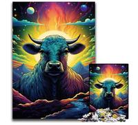 Puzzle 1000 pièces Vache Symphonie Puzzle Difficile pour Adultes et Adolescents soirée de Jeux en Famille idée Cadeau stimulante pour Le Cerveau 1000 pièces (38x26cm)