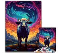Puzzle 1000 pièces Vache Symphonie Puzzle Difficile pour Adultes et Adolescents soirée de Jeux en Famille idée Cadeau stimulante pour Le Cerveau 1000 pièces (75x50cm)