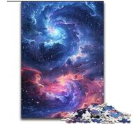 Puzzle 1000 pièces Vague Galactique Étoiles tourbillonnantes Puzzle en Bois, pour Adolescents et Ados, idéal Cadeau d'anniversaire et de Vacances 1000 pièces(50x75cm)