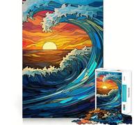 Puzzle 1000 pièces Vagues Océaniques (38x26cm) Idéal pour Les Adolescents, stimule la réflexion, Offre Un Cadeau mémorable et des Moments de Joie en Famille