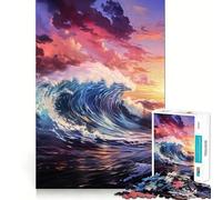 Puzzle 1000 pièces Vagues Océaniques pour Adultes Jeu de réflexion Stimulant Loisirs Découpe Nette Cadeau Exceptionnel (50x75cm)