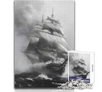 Puzzle 1000 pièces Vaisseau fantôme pour se détendre Seul, découpe précise et de qualité supérieure, Dimensions:38x26cm