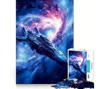 Puzzle 1000 pièces Vaisseau Spatial dans Une nébuleuse pour Adultes, Jeu Intelligent et Relaxant, 38x26cm