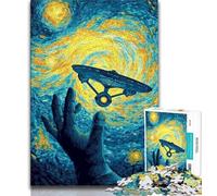 Puzzle 1000 pièces Vaisseau Spatial Extraterrestre Night Sky pour Adultes et Adolescents, Jouets éducatifs et éducatifs, Jeux familiaux, Cadeau d'anniversaire, Cadeaux 50x75cm