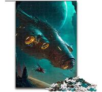 Puzzle 1000 pièces Vaisseau Spatial Post-apocalyptique en Bois, idéal pour la décoration de la Maison et du Bureau, pour Un Anniversaire 50x75cm, fête d'anniversaire pour Hommes et Femmes