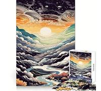 Puzzle 1000 pièces Vallée Céleste Activité de Relaxation et de Stimulation Cognitive Cadeau de Noël aux Finitions impeccables (50x75cm)