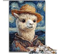 Puzzle 1000 pièces Van Gogh Alpaga en Bois, idée Cadeau Unique pour la décoration d'intérieur 50x75cm. Stimulant et divertissant, activité familiale.