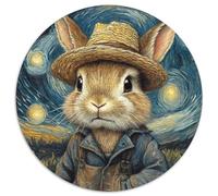 Puzzle 1000 pièces Van Gogh Lapin en Carton pour Adultes, idéal pour la décoration intérieure, Les Anniversaires, Les fêtes et Les Cadeaux (67,5x67,5cm)