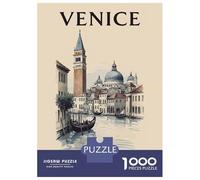 Puzzle 1000 Pièces Venice Canal Scene Puzzles pour Adultes, Améliorent La Mémoire, Stimulants, Cadeaux De Noël Ou d'anniversaire 38x26cm/1000pcs