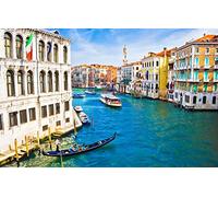 Puzzle 1000 pièces, Venise, Italie, Gondoles sur Les canaux, Puzzle personnalisé 52x38cm