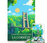 Puzzle 1000 pièces Viaduc des Rochers Noirs | 38x52cm Collection d'artistes de jeux interactifs Cadeau d'anniversaire d'art Cadeaux,