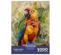 Puzzle 1000 Pièces Vibrant Scarlet Macaw Puzzle pour Adultes - Jeu De Réflexion - Décoration Parfaite - Cadeaux Uniques pour Anniversaires Et Noël 52x38cm/1000pcs