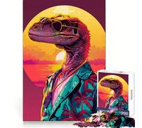 Puzzle 1000 pièces Vice City Dino Défi intellectuel, détente et découpe précise Cadeau Parfait (50x75cm)