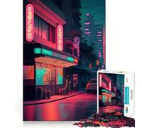 Puzzle 1000 pièces Vie Nocturne pour Adultes, Jeu de réflexion Amusant à Partager, découpe Parfaite, pour Les fêtes (38x52cm)