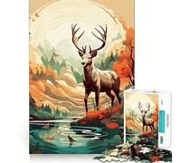 Puzzle 1000 pièces Vie Sauvage en forêt Jeu de mémoire et de réflexion Découpe Laser de qualité supérieure Activité captivante pour des soirées tranquilles (38x52cm)