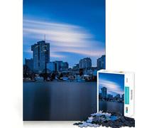 Puzzle 1000 pièces Vienne au crépuscule pour Adultes Structure à emboîtement précise,Facile à Apprendre,idéal pour Toute la Famille (38x26cm)