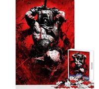 Puzzle 1000 pièces Viking Berserker Jeu éducatif Difficile Décoration Murale Améliore l'amour Entre Les Couples (38x52cm)