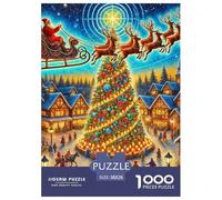 Puzzle 1000 Pièces Village du Père NoëlPuzzle Adulte Puzzle De Qualité Supérieure Winter Scene pour Enfants Et Adultes Cadeaux Adultes Et Enfants À Partir De 14 Ans 38x26cm/1000pcs