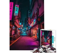 Puzzle 1000 pièces Ville Cyberpunk Idéal pour Un Anniversaire ou Noël Décoration Parfaite Jeu de Construction à Faire soi-même Convient aux 14 Ans et Plus (38x26cm)