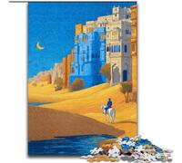 Puzzle 1000 pièces Ville du désert pour Adultes et Adolescents, pour Un séjour de détente et Un Moment de Partage (50x75cm)