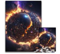 Puzzle 1000 pièces Villes dans Le Ciel pour Adultes, pour Noël, Halloween, Pâques et Le Nouvel an 50x75cm/19,68x29,52 Pouces