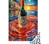 Puzzle 1000 Pièces Vin Rouge Puzzle Un Jeu Intellectuellement Stimulant Cadeaux pour Adolescents Et Enfants 52x38cm/1000pcs