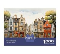 Puzzle 1000 Pièces Vintage European Townscape pour Adolescents - Jeu De Réflexion - Cadeaux pour Femmes - Idées Cadeaux Uniques pour Un Anniversaire Ou Noël 52x38cm/1000pcs